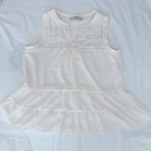 Loft ivory sleeveless blouse